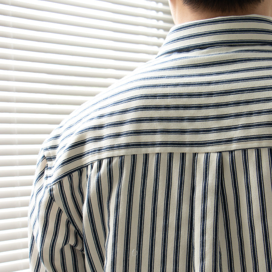 Heren Shirt met Lange Mouwen Gestreept Casual 3