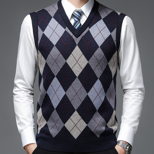 Heren Sweater Ærmeloos V-hals Casual Stijl 8