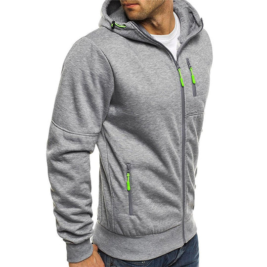 Heren Sweater met Rits en Capuchon 8