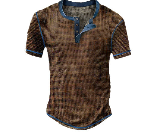 Heren T-shirt Lange Mouw Vintage Stijl 0