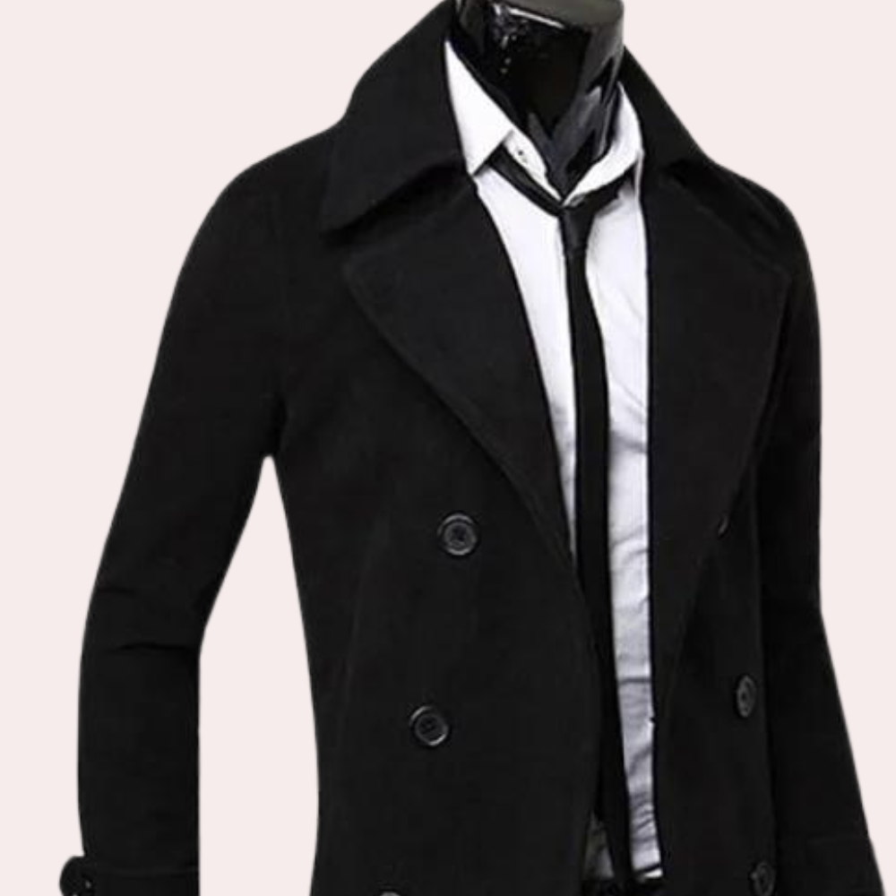 Heren Trenchcoat Dubbelzijdig Stijlvol 2