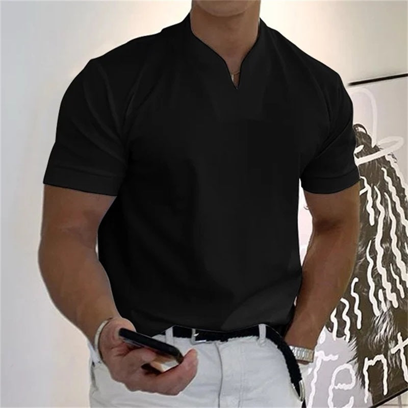 Heren V-hals Fitnessshirt Ademend 2