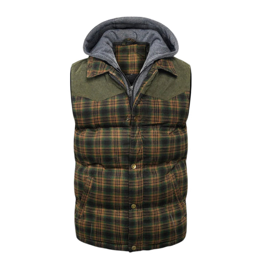 Heren Vest Capuchon Katoen Polyester Lichtgewicht Met Zakken 0