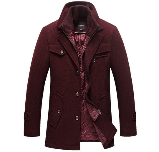 Heren Winterjas in Wol met Klassieke Stijl 5