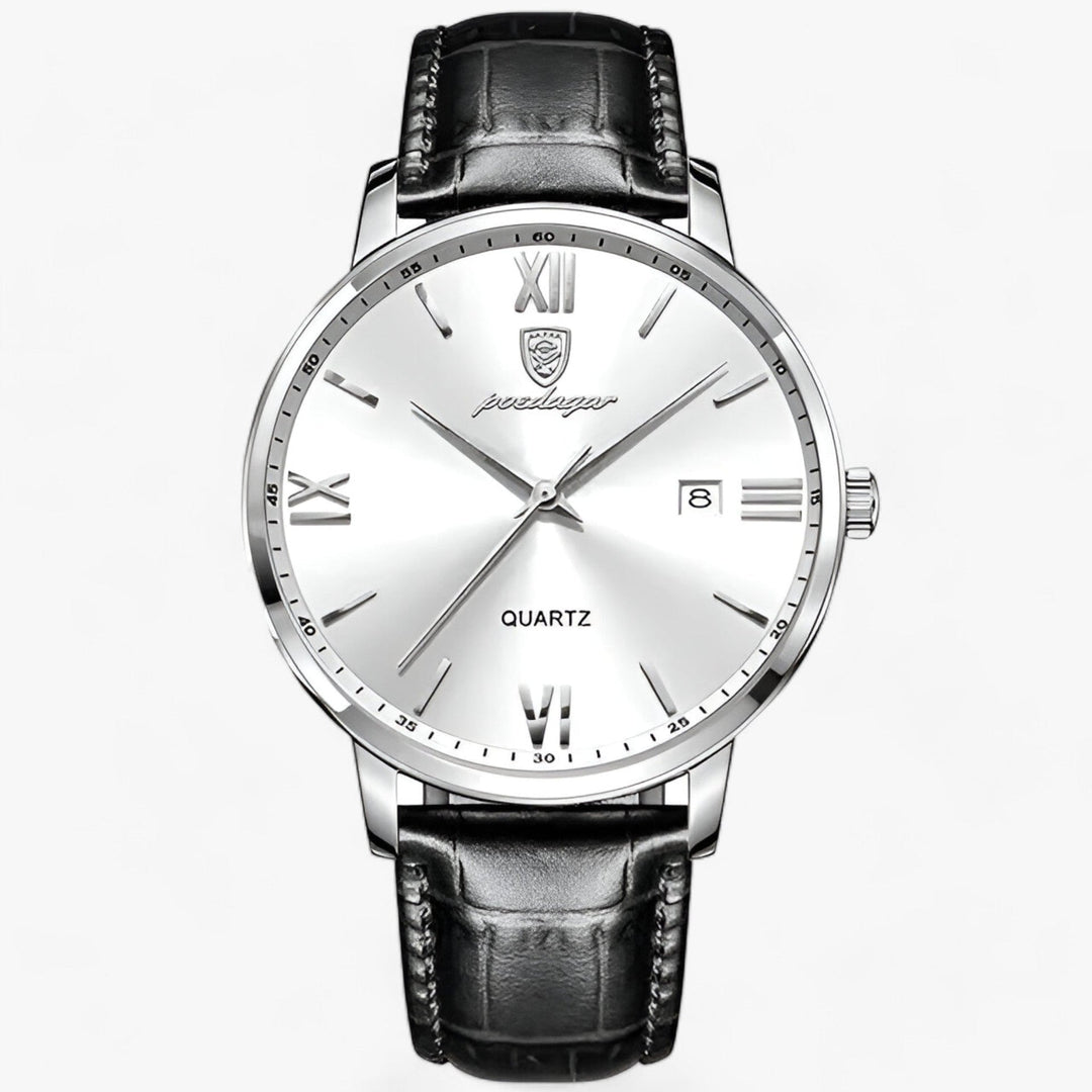 Herenhorloge met Leren Band en Quartz Uurwerk 3