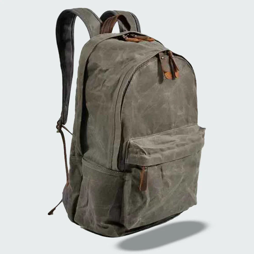 Herenrugzak Waterdicht Canvas Vintage Stijl 2