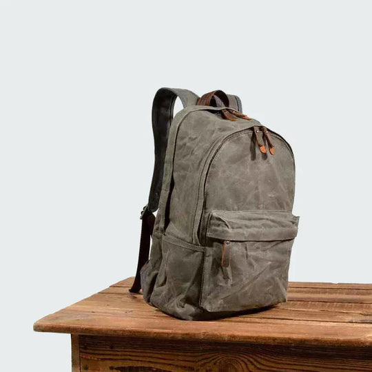 Herenrugzak Waterdicht Canvas Vintage Stijl 4