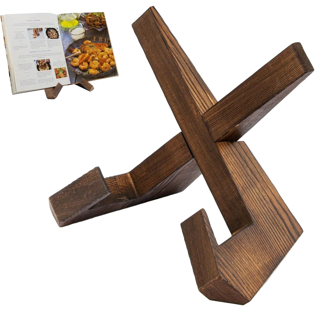 Houten Kookboekstandaard Rustiek 0