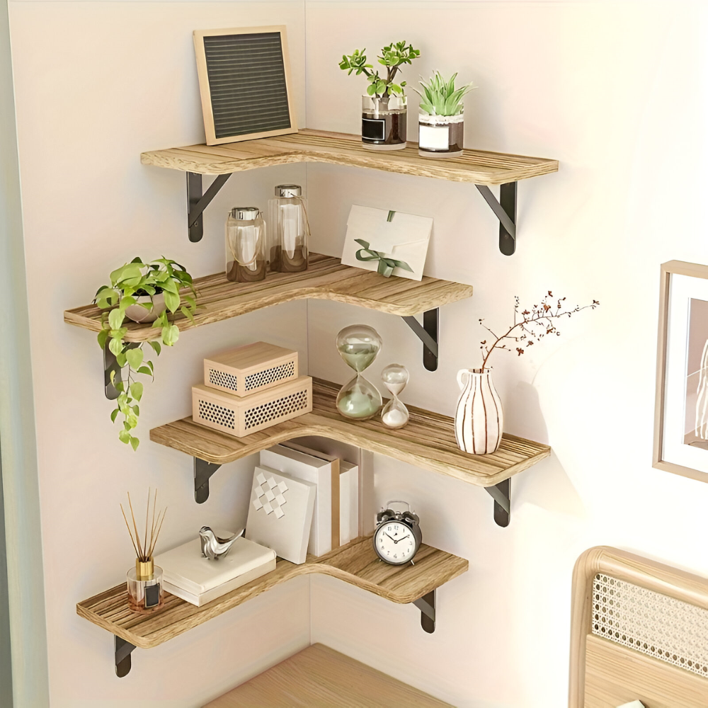 Houten Plankenset voor Hoek- en Wanddecoratie 2