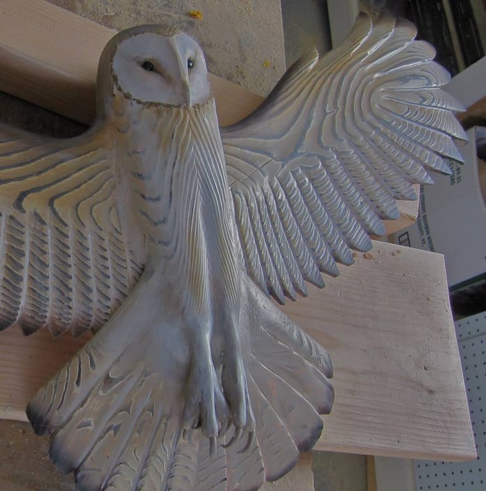 Houten Wanddecoratie Uil Majestic 5