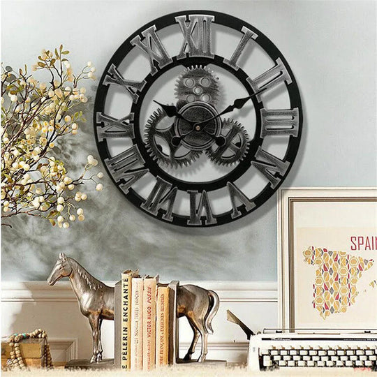 Industriële Wandklok Vintage Stijl 4
