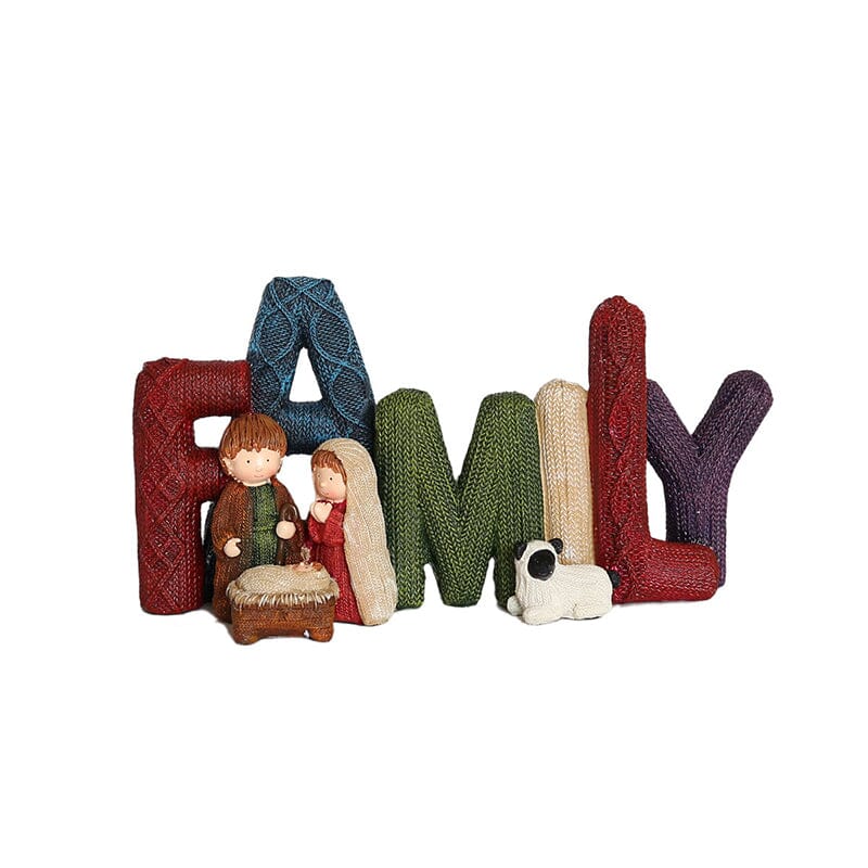 Kerstdecoratie Heilige Familie Handgemaakt Beeld 0
