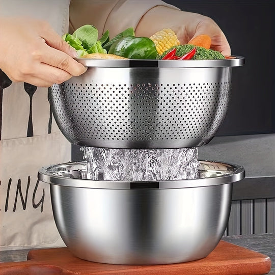 Keuken Set Mengkom en Vergiet RVS 2
