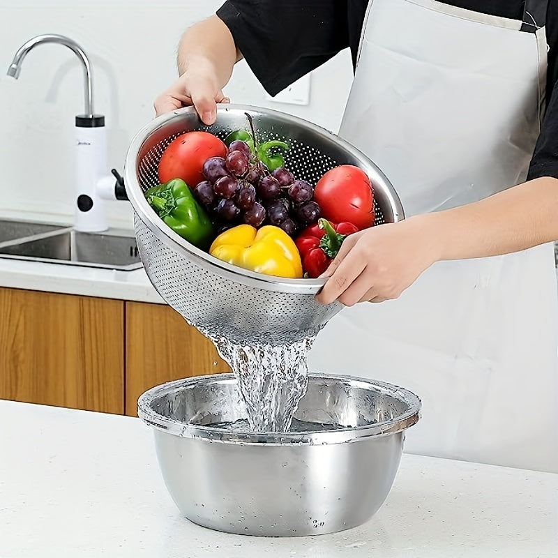 Keuken Set Mengkom en Vergiet RVS 4
