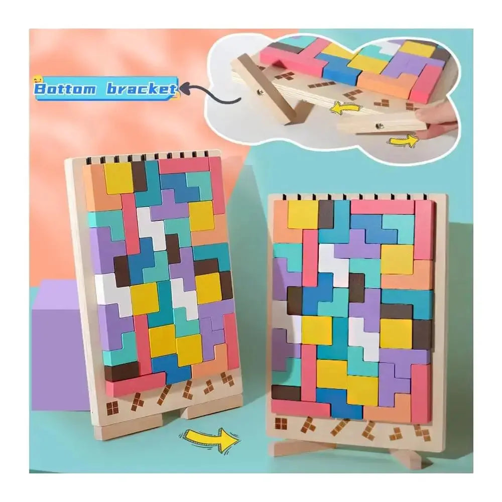 Kinderen's Houten Stapel Puzzel Spel Montessori Inspiratie 5