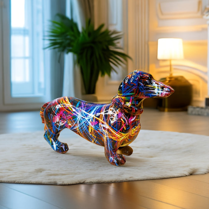 Kleurrijk Teckelbeeldje voor Huisdecoratie Speels Interieuraccessoire 5