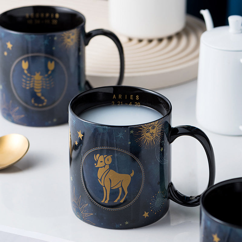 Koffiemok met Sterrenbeeld Ontwerp Warmtegevoelig Decoratief Geschenk 4
