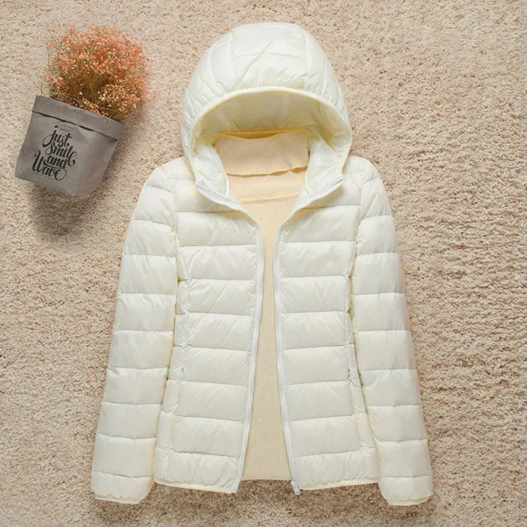 Lange Dames Jas Gewatteerd Met Regular Fit voor Lente en Herfst 5