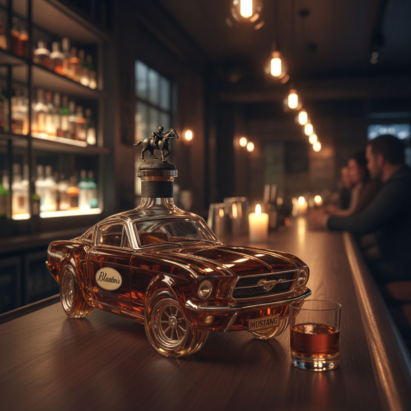 Mannen Whiskykaraf Auto Vorm Mustang Decoratief Accent 1