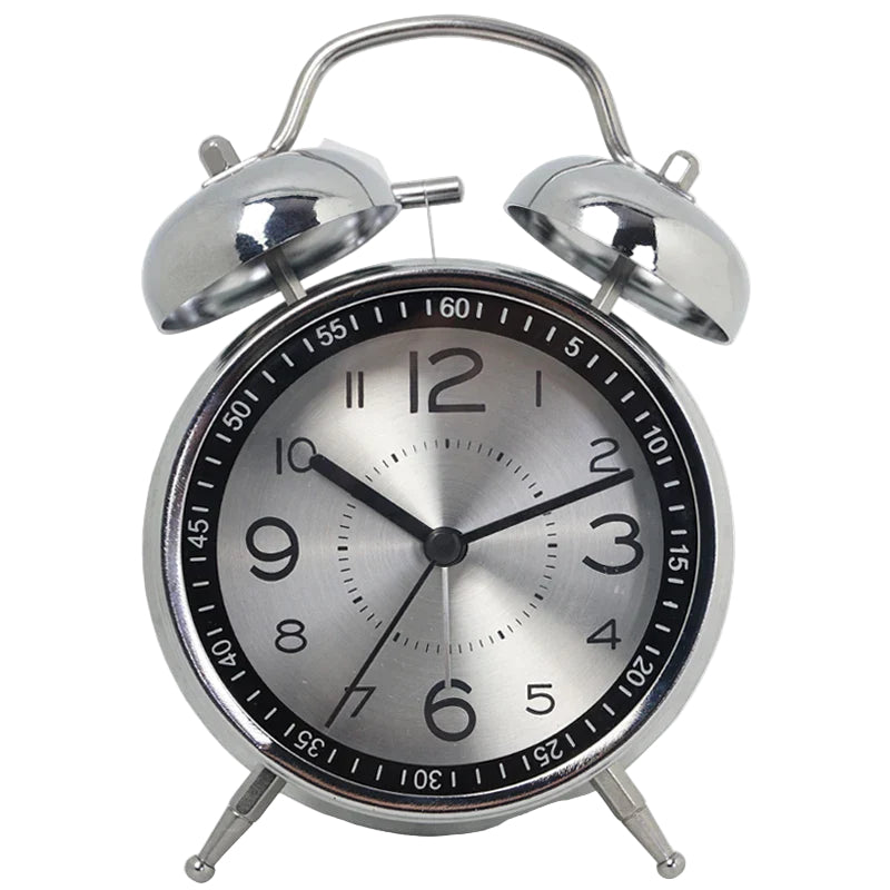 Metalen Analoge Wekker Retro Stijl voor Slaapkamer 0