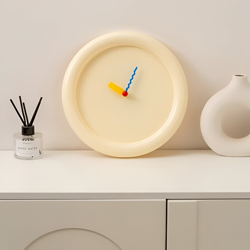 Moderne Wandklok 30 cm Kleurvol Design 1