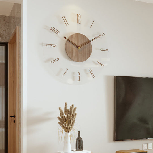 Moderne Wandklok Hout Scandinavisch Design 4