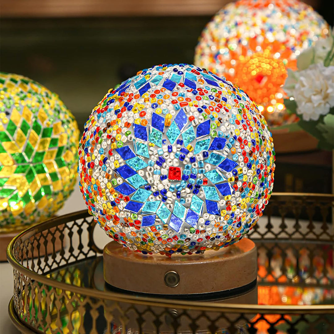 Nachtlampje Boho Mozaïek Glas 3