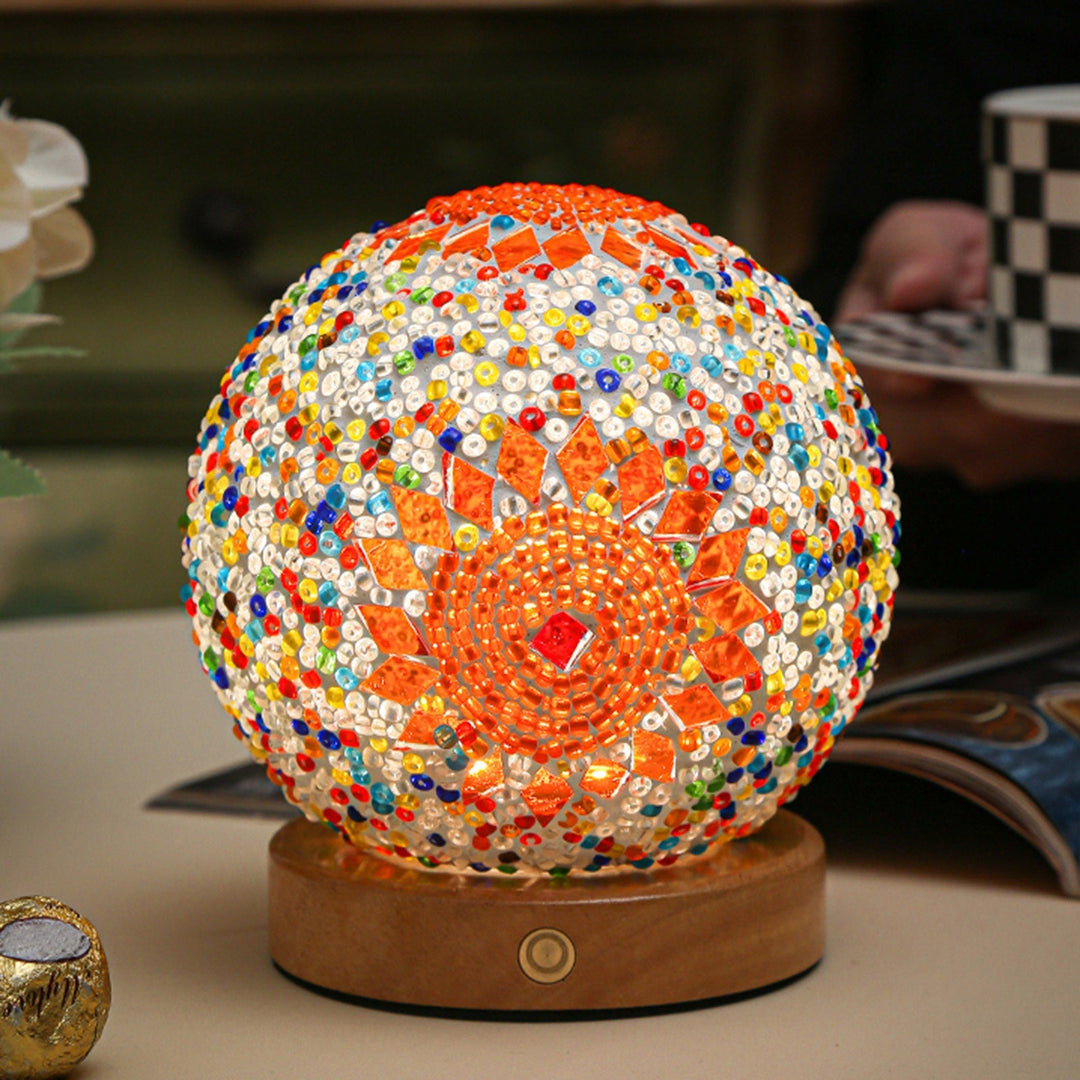 Nachtlampje Boho Mozaïek Glas 9