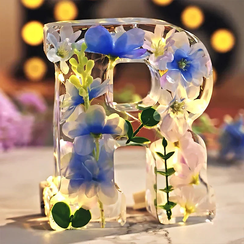 Nachtlampje met Gedroogde Bloemen en Persoonlijk Ontwerp 1