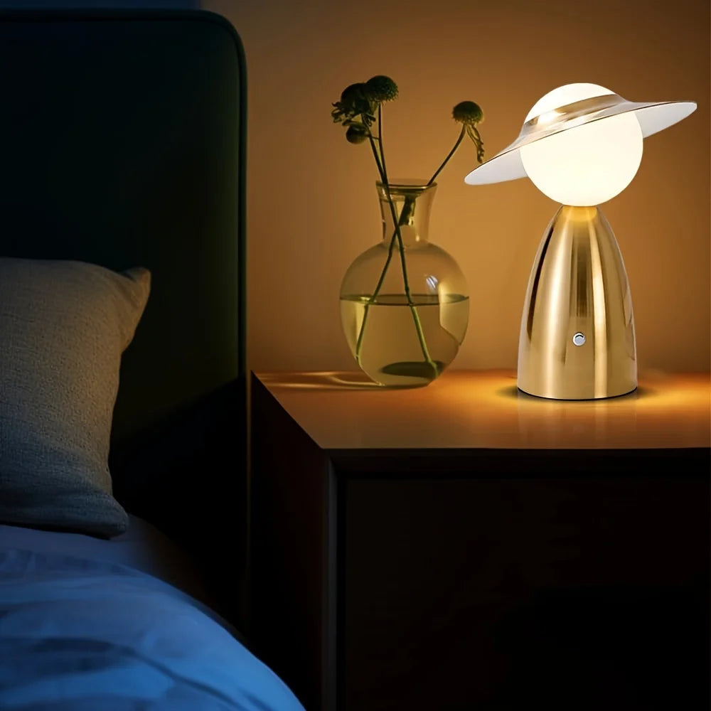 Oplaadbare Tafellamp met Touch Dimmer voor Bureau en Slaapkamer 3