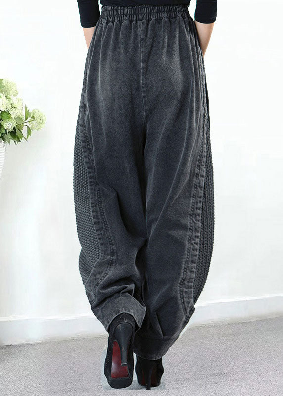 Plus Size Harem Denim Broek met Zakken 2