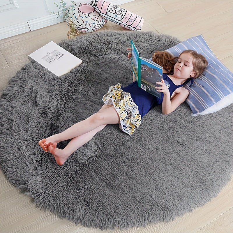 Rond Vloerkleed Pluizig voor Kinderkamer en Woonkamer 0