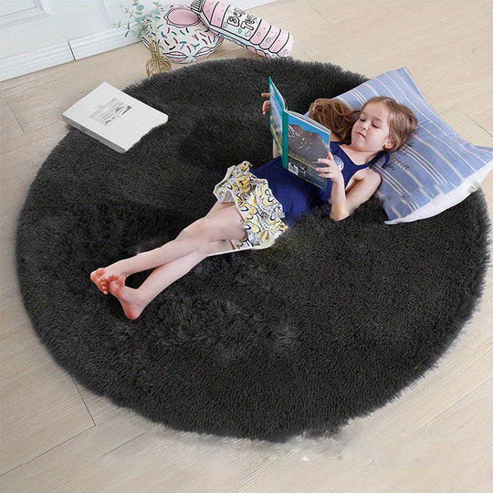 Rond Vloerkleed Pluizig voor Kinderkamer en Woonkamer 12