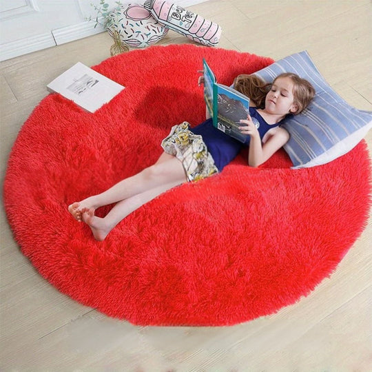 Rond Vloerkleed Pluizig voor Kinderkamer en Woonkamer 15