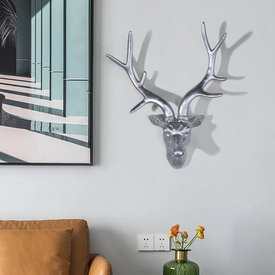 Rustieke Wanddecoratie Hertenkop 3D 4