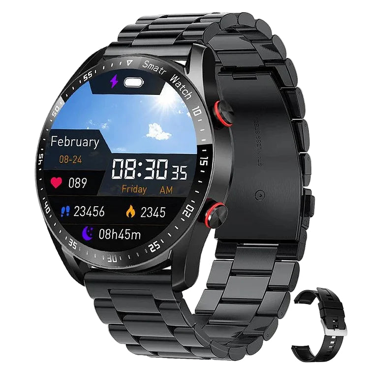 Smartwatch voor Bloedsuikermonitoring en Hartslagmeting met Stijlvol Ontwerp 0