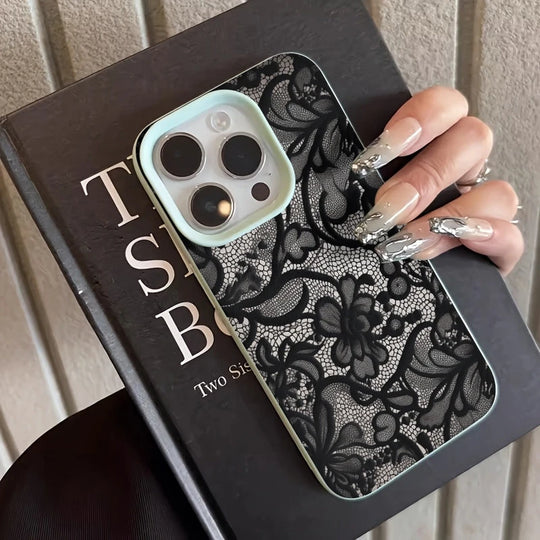 Telefoon Case voor iPhone 17, 16, 15, 14, 13, 12, 11 met Kant Patroon 6