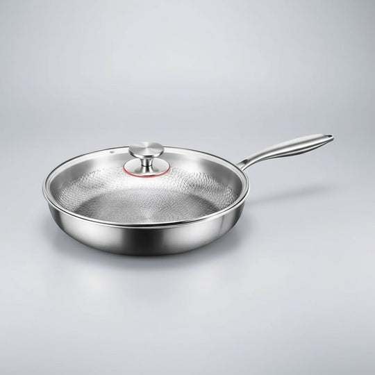 Titanium Koekenpan Gehamerd voor Inductiekookplaten 0
