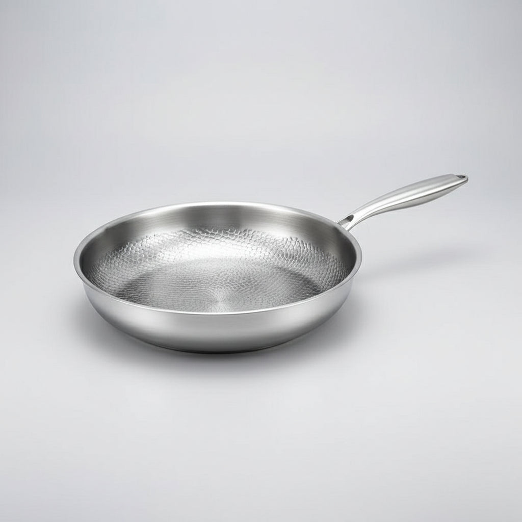 Titanium Koekenpan Gehamerd voor Inductiekookplaten 7