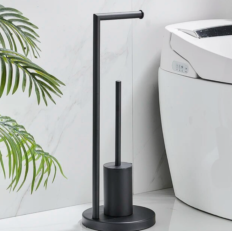 Toiletrolhouder en Borstel Duo voor Moderne Badkamer 0