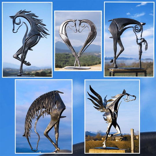 Tuin Paardbeeld Sculptuur Decoratief 8