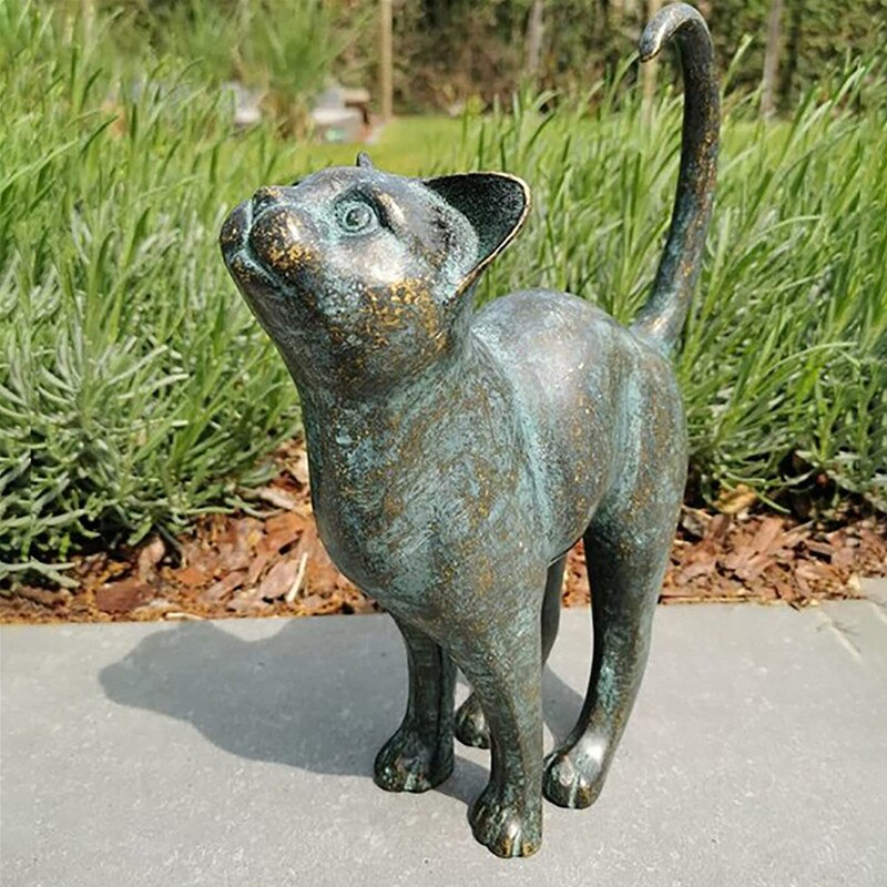 Tuinkat Standbeeld Weerbestendig Decor Ornament 4