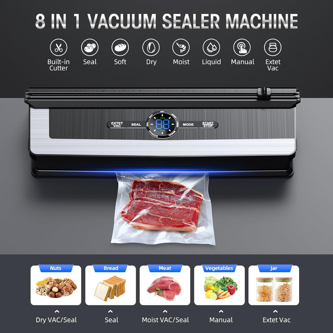 Vacuümmachine 8-in-1 met Snijder voor Voedselbewaring 7