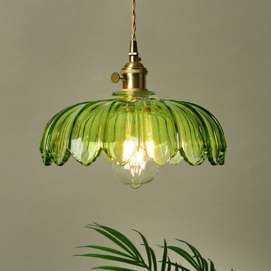 Vintage Bloemen Hanglamp voor Retro en Moderne Interieurs 9
