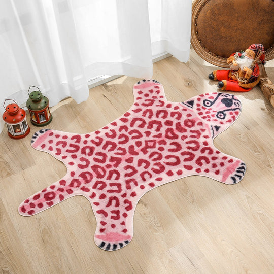 Vloerkleed met Luipaardprint en Speelse Vorm 0