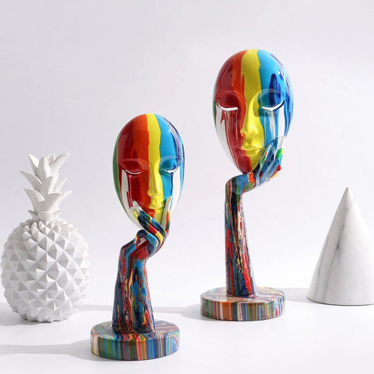 Vrouwelijke Kunstdecoratie Masker Modern 1