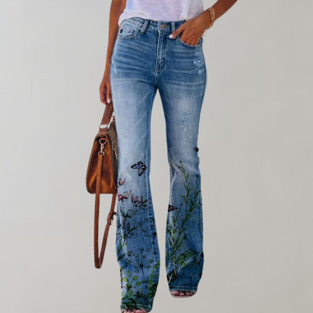 Vrouwen Flare Broek met Knopen 1