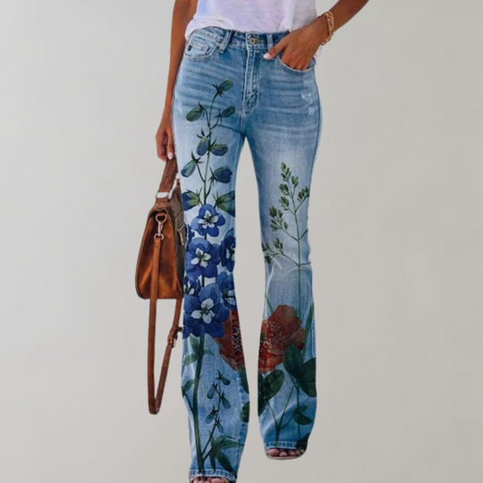Vrouwen Flare Broek met Knopen 2