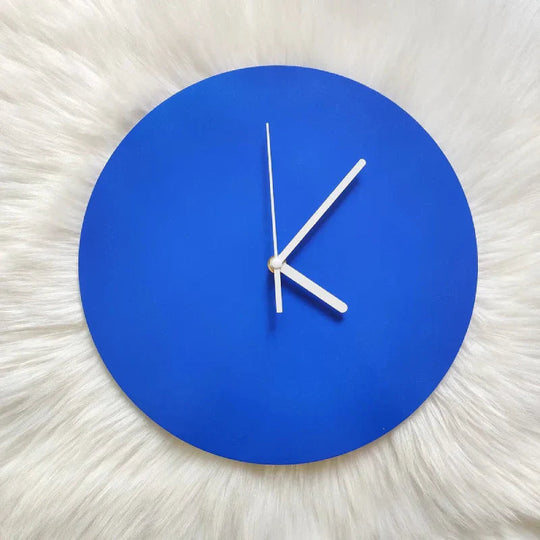 Wandklok Geometrisch Blauw Modern Design voor Minimalistisch Interieur 7
