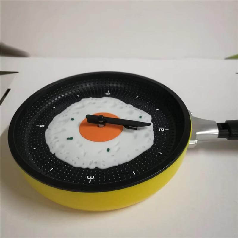 Wandklok Koekenpan Met Gebakken Ei Design 2